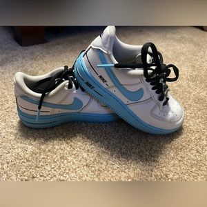 Kids custom baby blue Nike Air Force